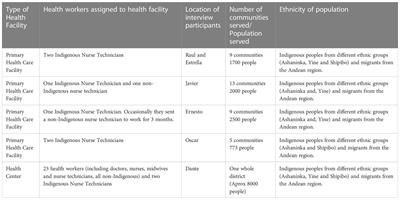 Primary Health Care in the Peruvian Amazon during COVID-19: perspectives from Indigenous nurse technicians